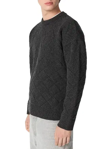 Bottega Veneta Men's Intrecciato 3D Wool-Blend Knit Sweater - Espresso - Size Small | Thumbnail 3 Bottega Veneta Men's Intrecciato 3D Wool-Blend Knit Sweater - Espresso - Size Small | Thumbnail 3