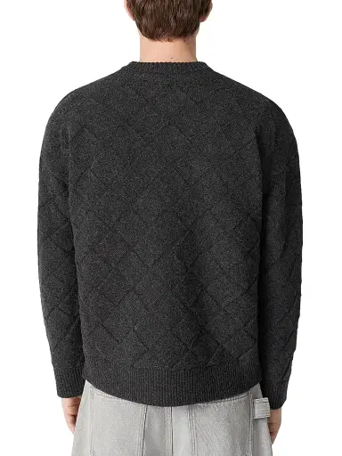 Bottega Veneta Men's Intrecciato 3D Wool-Blend Knit Sweater - Espresso - Size Small | Thumbnail 4 Bottega Veneta Men's Intrecciato 3D Wool-Blend Knit Sweater - Espresso - Size Small | Thumbnail 4