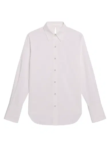 Helmut Lang Women's Knot Cotton Button-Front Shirt - White - Size Large | Thumbnail 1 Helmut Lang Women's Knot Cotton Button-Front Shirt - White - Size Large | Thumbnail 1