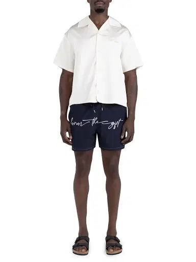 Honor The Gift Men's Logo Drawstring Swim Shorts - Navy | Thumbnail 2 Honor The Gift Men's Logo Drawstring Swim Shorts - Navy | Thumbnail 2