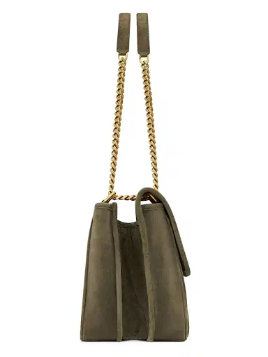 Saint Laurent Women's Niki Tripouch Shoulder Bag in Suede - Light Musk | Thumbnail 4 Saint Laurent Women's Niki Tripouch Shoulder Bag in Suede - Light Musk | Thumbnail 4