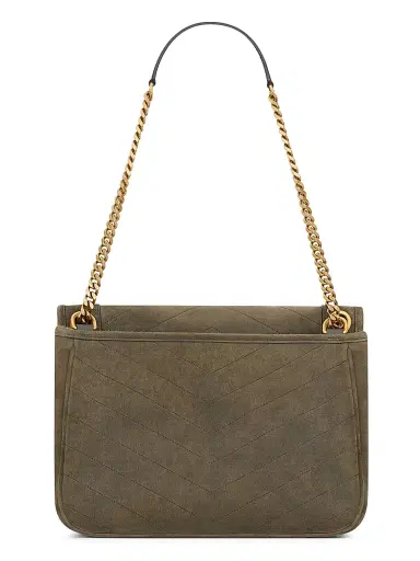 Saint Laurent Women's Niki Tripouch Shoulder Bag in Suede - Light Musk | Thumbnail 5 Saint Laurent Women's Niki Tripouch Shoulder Bag in Suede - Light Musk | Thumbnail 5