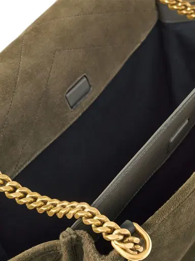 Saint Laurent Women's Niki Tripouch Shoulder Bag in Suede - Light Musk | Thumbnail 6 Saint Laurent Women's Niki Tripouch Shoulder Bag in Suede - Light Musk | Thumbnail 6