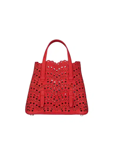 Alaïa Women's Mina 20 Wave Perforated Suede Top Handle Bag | Thumbnail 1 Alaïa Women's Mina 20 Wave Perforated Suede Top Handle Bag | Thumbnail 1