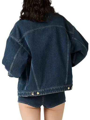 Miu Miu Women's Flocked Denim and Velvet Blouson Jacket - Blue | Thumbnail 3 Miu Miu Women's Flocked Denim and Velvet Blouson Jacket - Blue | Thumbnail 3