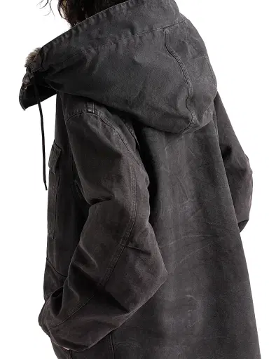 Prada Women's Canvas Coat - Black | Thumbnail 4 Prada Women's Canvas Coat - Black | Thumbnail 4