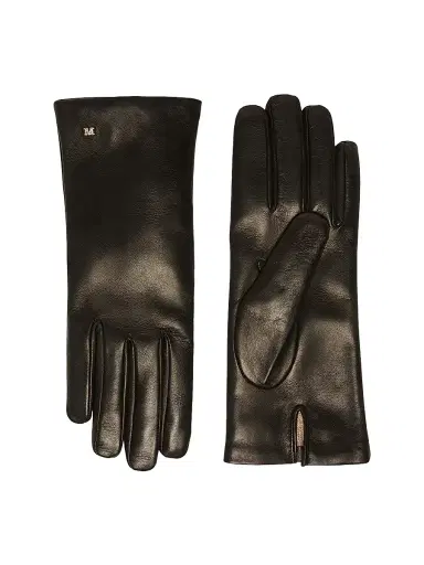 Max Mara Women's Nappa Leather Gloves - Black | Thumbnail 1 Max Mara Women's Nappa Leather Gloves - Black | Thumbnail 1