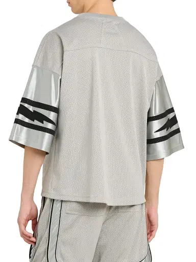 Rhude Men's Lightning Football Jersey Tee - Grey Silver | Thumbnail 5 Rhude Men's Lightning Football Jersey Tee - Grey Silver | Thumbnail 5