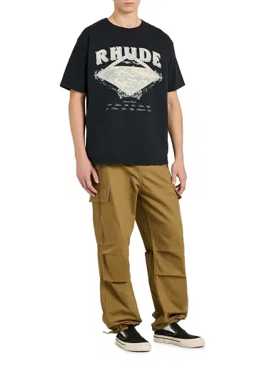 Rhude Men's Dakar Convoy T-Shirt - Vintage Black Silver | Thumbnail 2 Rhude Men's Dakar Convoy T-Shirt - Vintage Black Silver | Thumbnail 2
