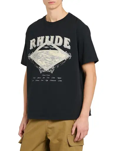 Rhude Men's Dakar Convoy T-Shirt - Vintage Black Silver | Thumbnail 4 Rhude Men's Dakar Convoy T-Shirt - Vintage Black Silver | Thumbnail 4