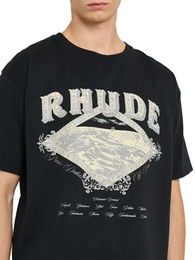 Rhude Men's Dakar Convoy T-Shirt - Vintage Black Silver | Thumbnail 6 Rhude Men's Dakar Convoy T-Shirt - Vintage Black Silver | Thumbnail 6