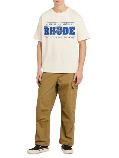 Rhude Men's Chrono Logo T-Shirt - Vintage White Blue | Thumbnail 2 Rhude Men's Chrono Logo T-Shirt - Vintage White Blue | Thumbnail 2