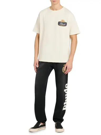 Rhude Men's Safari Crest T-Shirt - Vintage White Blue Red | Thumbnail 2 Rhude Men's Safari Crest T-Shirt - Vintage White Blue Red | Thumbnail 2