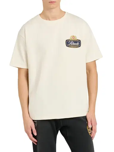 Rhude Men's Safari Crest T-Shirt - Vintage White Blue Red | Thumbnail 3 Rhude Men's Safari Crest T-Shirt - Vintage White Blue Red | Thumbnail 3