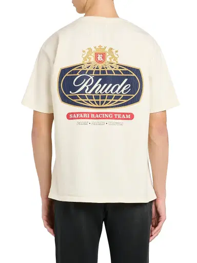 Rhude Men's Safari Crest T-Shirt - Vintage White Blue Red | Thumbnail 5 Rhude Men's Safari Crest T-Shirt - Vintage White Blue Red | Thumbnail 5