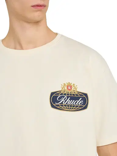 Rhude Men's Safari Crest T-Shirt - Vintage White Blue Red | Thumbnail 6 Rhude Men's Safari Crest T-Shirt - Vintage White Blue Red | Thumbnail 6