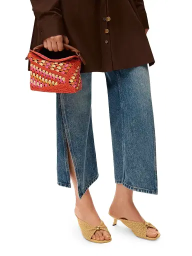 Loewe Women's x Paula's Ibiza Puzzle Edge Mini Crochet Raffia Bag | Thumbnail 1 Loewe Women's x Paula's Ibiza Puzzle Edge Mini Crochet Raffia Bag | Thumbnail 1