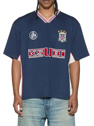 Ksubi Men's Offside Graphic Jersey T-Shirt - Navy | Thumbnail 1 Ksubi Men's Offside Graphic Jersey T-Shirt - Navy | Thumbnail 1