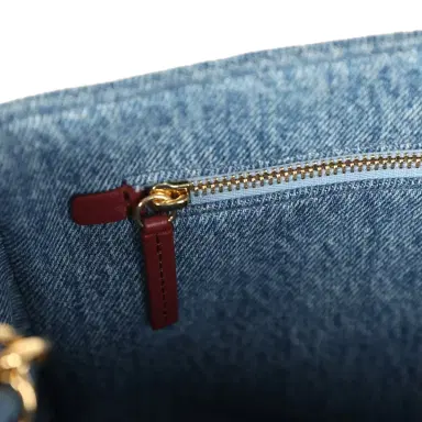 Chanel Chanel Maxi "Souplissimo" Large Flap Bag Blue Denim Gold Hardware | Thumbnail 9 Chanel Chanel Maxi "Souplissimo" Large Flap Bag Blue Denim Gold Hardware | Thumbnail 9