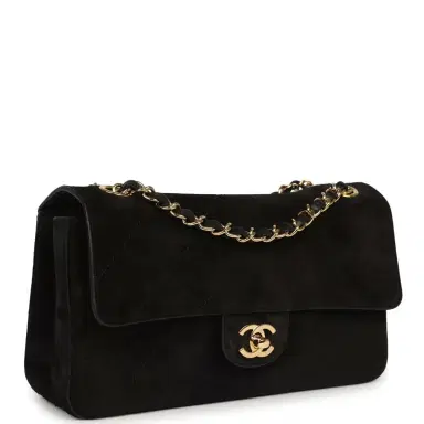 Chanel Chanel Medium "Souplissimo" Flap Bag Black Suede Gold Hardware | Thumbnail 2 Chanel Chanel Medium "Souplissimo" Flap Bag Black Suede Gold Hardware | Thumbnail 2