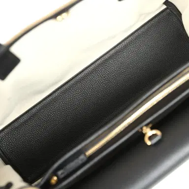 Chanel Chanel Medium "Urban Essential" East West Shopping Tote Black Grained Calfskin and Beige Suede Gold Hardware | Thumbnail 9 Chanel Chanel Medium "Urban Essential" East West Shopping Tote Black Grained Calfskin and Beige Suede Gold Hardware | Thumbnail 9