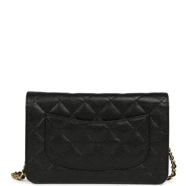 Chanel Chanel Wallet On Chain WOC Black Caviar Gold Hardware | Thumbnail 4 Chanel Chanel Wallet On Chain WOC Black Caviar Gold Hardware | Thumbnail 4