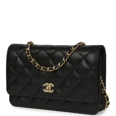 Chanel Chanel Wallet On Chain WOC Black Caviar Gold Hardware | Thumbnail 5 Chanel Chanel Wallet On Chain WOC Black Caviar Gold Hardware | Thumbnail 5