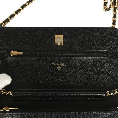 Chanel Chanel Wallet On Chain WOC Black Caviar Gold Hardware | Thumbnail 8 Chanel Chanel Wallet On Chain WOC Black Caviar Gold Hardware | Thumbnail 8