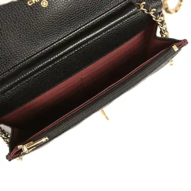 Chanel Chanel Wallet On Chain WOC Black Caviar Gold Hardware | Thumbnail 9 Chanel Chanel Wallet On Chain WOC Black Caviar Gold Hardware | Thumbnail 9