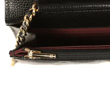Chanel Chanel Wallet On Chain WOC Black Caviar Gold Hardware | Thumbnail 10 Chanel Chanel Wallet On Chain WOC Black Caviar Gold Hardware | Thumbnail 10
