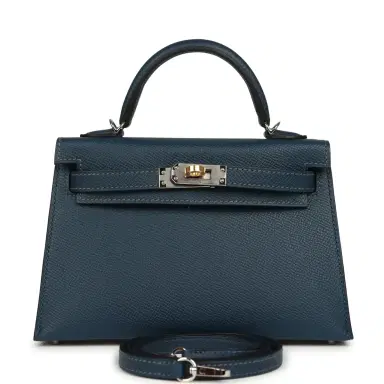 HERMÈS Hermes Kelly Sellier 20 Bleu de Prusse Epsom Electrum Hardware | Thumbnail 1 HERMÈS Hermes Kelly Sellier 20 Bleu de Prusse Epsom Electrum Hardware | Thumbnail 1