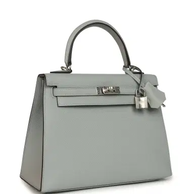 HERMÈS Hermes Kelly Sellier 25 Bleu Glacier Epsom Palladium Hardware | Thumbnail 2 HERMÈS Hermes Kelly Sellier 25 Bleu Glacier Epsom Palladium Hardware | Thumbnail 2