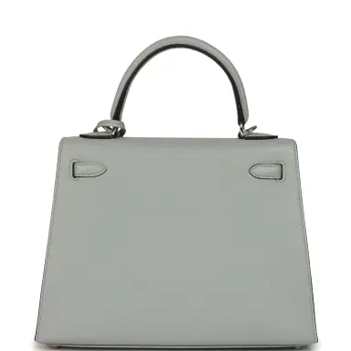 HERMÈS Hermes Kelly Sellier 25 Bleu Glacier Epsom Palladium Hardware | Thumbnail 4 HERMÈS Hermes Kelly Sellier 25 Bleu Glacier Epsom Palladium Hardware | Thumbnail 4