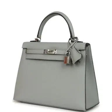 HERMÈS Hermes Kelly Sellier 25 Bleu Glacier Epsom Palladium Hardware | Thumbnail 5 HERMÈS Hermes Kelly Sellier 25 Bleu Glacier Epsom Palladium Hardware | Thumbnail 5