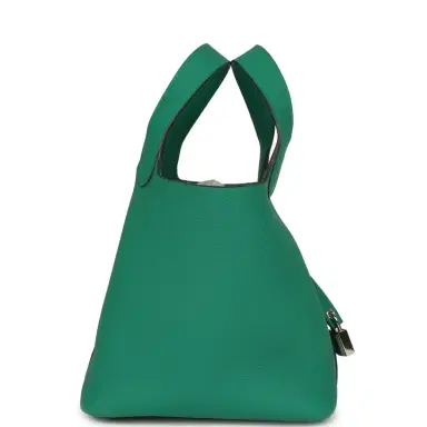 HERMÈS Pre-owned Hermes Picotin Lock 18 Vert Jade Clemence Palladium Hardware | Thumbnail 3 HERMÈS Pre-owned Hermes Picotin Lock 18 Vert Jade Clemence Palladium Hardware | Thumbnail 3