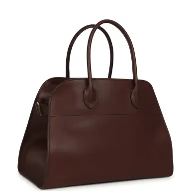 The Row The Row Soft Margaux 12 Bag New Burgundy Saddle Leather Silver Hardware | Thumbnail 2 The Row The Row Soft Margaux 12 Bag New Burgundy Saddle Leather Silver Hardware | Thumbnail 2