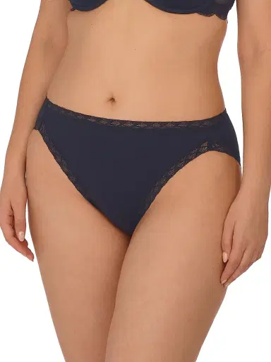 Natori Women's Bliss Cotton French Cut Brief - Ash Navy | Thumbnail 2 Natori Women's Bliss Cotton French Cut Brief - Ash Navy | Thumbnail 2