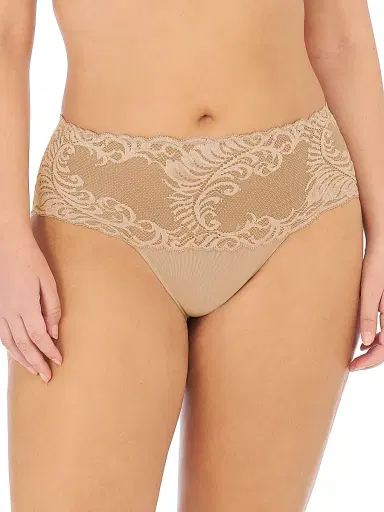 Natori Women's Feathers Lace Brief - Cafe | Thumbnail 1 Natori Women's Feathers Lace Brief - Cafe | Thumbnail 1