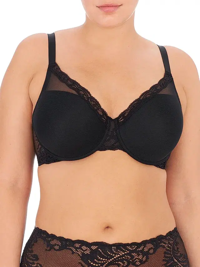 Women's Feathers Full Figure Plunge T-Shirt Bra - Black - Size 42DD Women's Feathers Full Figure Plunge T-Shirt Bra - Black - Size 42DD