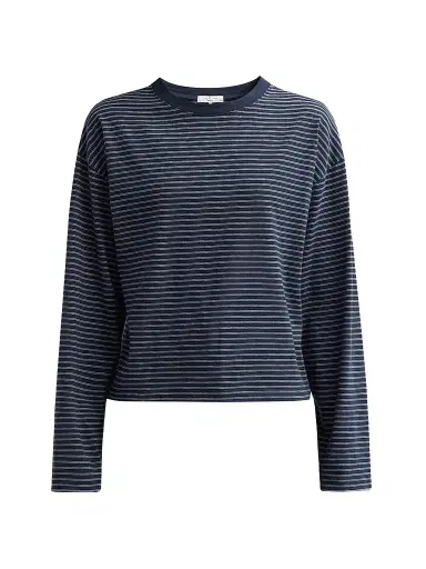 rag & bone Women's Kelly Striped Boxy Long-Sleeve T-Shirt - Salute Multi - Size Medium | Thumbnail 1 rag & bone Women's Kelly Striped Boxy Long-Sleeve T-Shirt - Salute Multi - Size Medium | Thumbnail 1