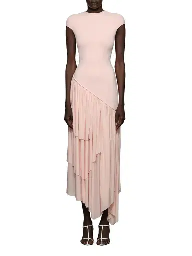 Et Ochs Women's Elowen Asymmetric Knit Combo Maxi Dress - Blush - Size Large | Thumbnail 2 Et Ochs Women's Elowen Asymmetric Knit Combo Maxi Dress - Blush - Size Large | Thumbnail 2