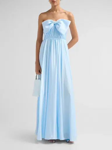 As It May Women's Lunette Bow-Detail Strapless Gown - Sky - Size XXL | Thumbnail 2 As It May Women's Lunette Bow-Detail Strapless Gown - Sky - Size XXL | Thumbnail 2