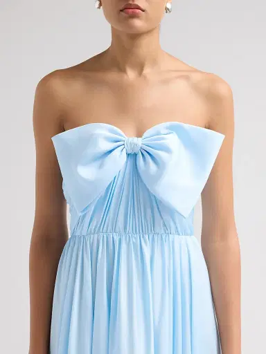 As It May Women's Lunette Bow-Detail Strapless Gown - Sky - Size XXL | Thumbnail 5 As It May Women's Lunette Bow-Detail Strapless Gown - Sky - Size XXL | Thumbnail 5