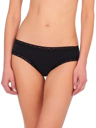 Natori Women's Bliss Cotton Girl Brief 3 Pack - Black Cafe White | Thumbnail 2 Natori Women's Bliss Cotton Girl Brief 3 Pack - Black Cafe White | Thumbnail 2