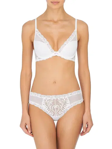 Natori Women's Feathers Lace Hipster - White | Thumbnail 4 Natori Women's Feathers Lace Hipster - White | Thumbnail 4