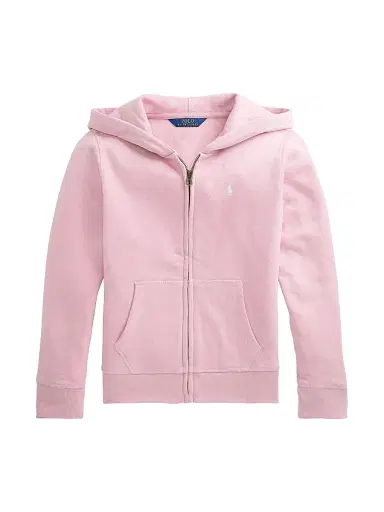 Polo Ralph Lauren Girl's Fleece Zip Hoodie - Hint Of Pink | Thumbnail 1 Polo Ralph Lauren Girl's Fleece Zip Hoodie - Hint Of Pink | Thumbnail 1