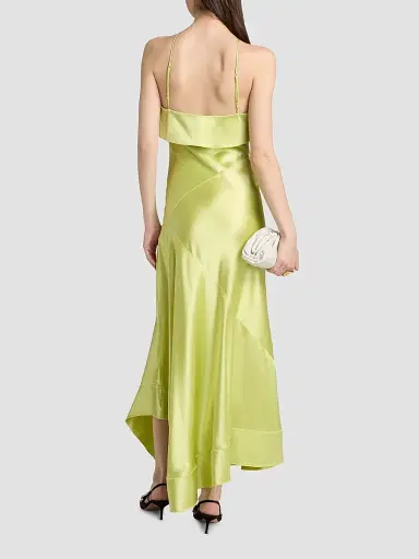 Acler Women's Forever Young Marara Satin Maxi Dress - Honeydew | Thumbnail 5 Acler Women's Forever Young Marara Satin Maxi Dress - Honeydew | Thumbnail 5