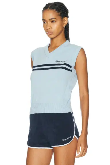 Sporty & Rich Signature Logo Knitted Vest | Thumbnail 2 Sporty & Rich Signature Logo Knitted Vest | Thumbnail 2