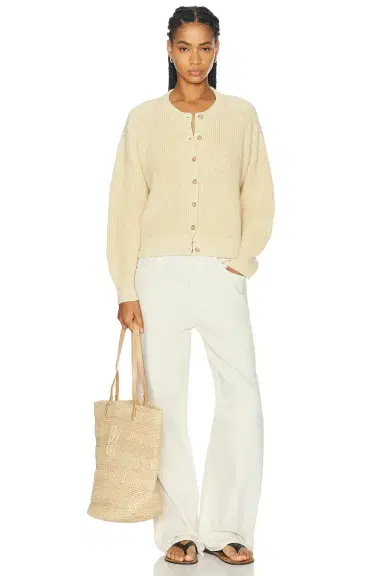 Jenni Kayne Cotton Hayes Crewneck Cardigan | Thumbnail 4 Jenni Kayne Cotton Hayes Crewneck Cardigan | Thumbnail 4