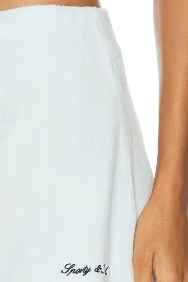 Sporty & Rich Signature Logo Terry Skirt | Thumbnail 6 Sporty & Rich Signature Logo Terry Skirt | Thumbnail 6